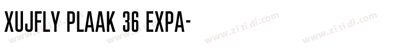 XUJFLY Plaak 36 Expa字体转换 XUJFLY Plaak 36 Expa字体转换